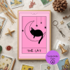 “THE CAT” Tarot İlhamlı Dijital Poster – A4 Yazdırılabilir Poster