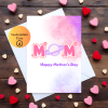 “Happy Mother’s Day” Saturn Detaylı Katlanabilir Dijital Kart – A4 Yazdırılabilir Kutlama Kartı