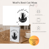 “World’s Best Cat Mom” Yazılı Katlanabilir Dijital Kart – A4 Yazdırılabilir Kutlama Kartı