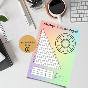 Aspect Tablosu Astroloji Çalışma Kağıdı - A4 Yazdırılabilir (Dijital) 1