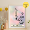 Tarot Ace of Wands (Değnek Ası) İlhamlı Poster – A4 Yazdırılabilir Sayfa (Dijital)