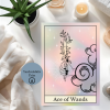 Tarot Ace of Wands (Değnek Ası) İlhamlı Poster – A4 Yazdırılabilir Sayfa (Dijital)