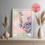 Tarot Ace of Wands (Değnek Ası) İlhamlı Poster - A4 Yazdırılabilir Sayfa (Dijital) 3