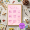 Angel Numbers (Melek Sayıları) Pembe Dijital Poster – A4 Yazdırılabilir Poster