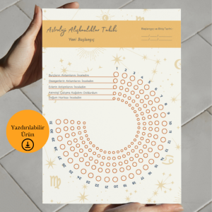 Astroloji Alışkanlıklar Takibi - Yeni Başlangıç - A4 Yazdırılabilir (Dijital) 1